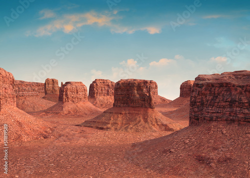 3D Red canyon