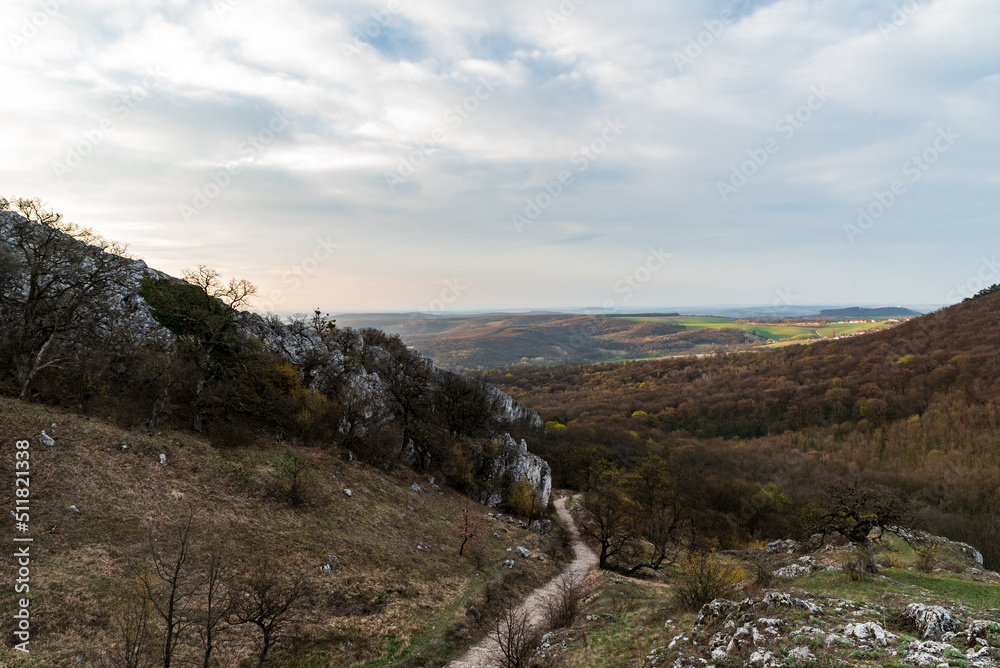 View from Vyhlidka Strazce viewpoint bellow Devin hill in Palava mountains in Czech republic View from Vyhlidka Strazce viewpoint bellow Devin hill in Palava mountains in Czech republic