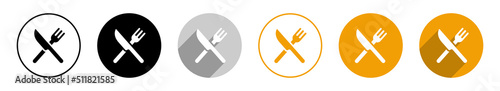 Restaurant Messer und Gabel Vektor Icons