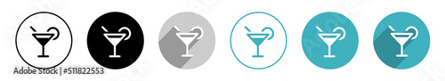 Bar Cocktailglas Vektor Icons