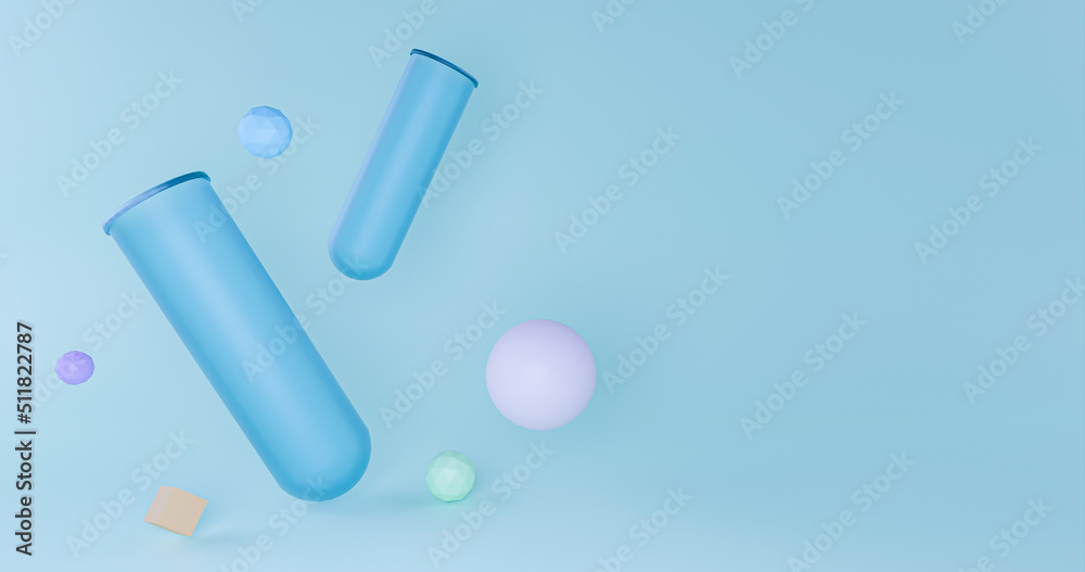 Colorful science background test tube