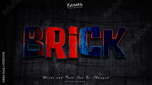 brick editable text effect