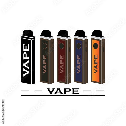 Vapor vaporizer logo template vector illustration
