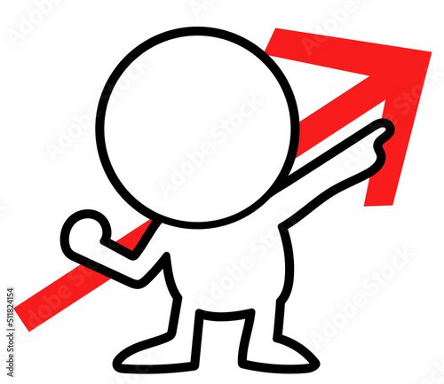 It is a sales-up illustration of a two-headed white person.