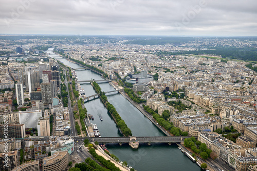 Aerial view of Paris from top