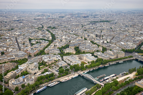 Aerial view of Paris from top