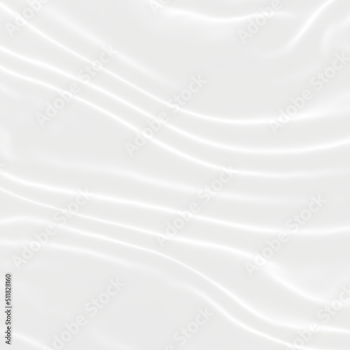 White abstract wave background. Rippled cloth.