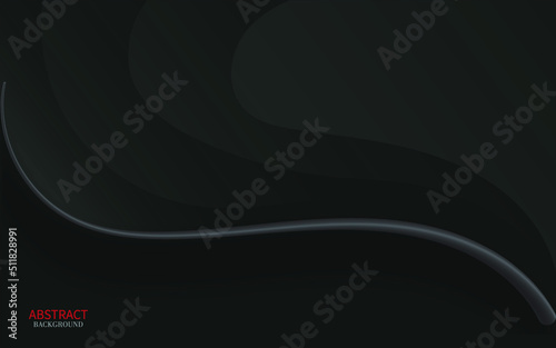black and grey color modern wave style background vector
