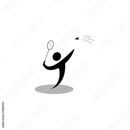 badminton vector template icon design illustration