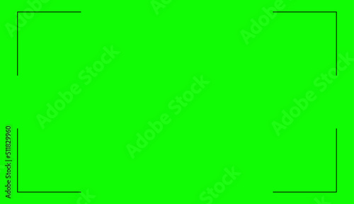 Green screen blank background, empty digital video template mockup vector illustration