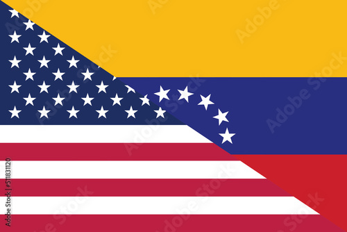 USA Venezuela friendship national flag cooperation diplomacy country emblem