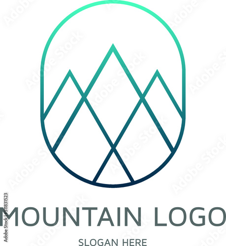 Mountain logo for travel company
