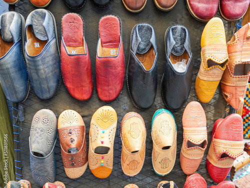 Canvas Print Chefchauen Shoes