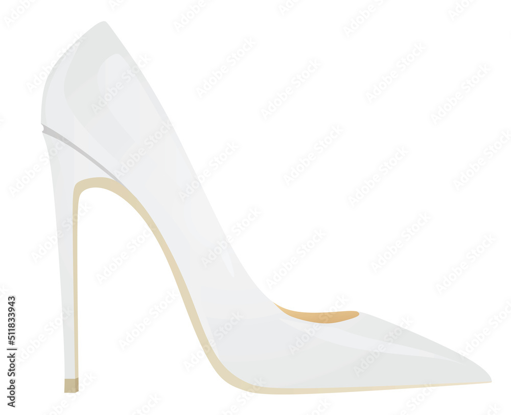 White elegant shoe. vector illustration White elegant shoe. vector illustration