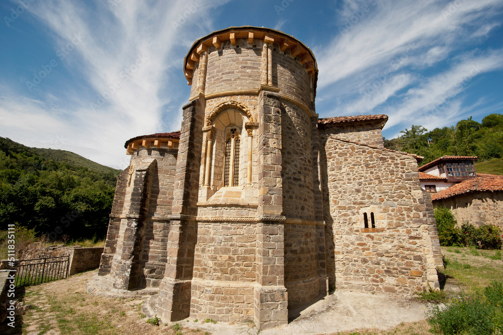 Monasterio de Santa María la Real, siglo IX. Piasca. Picos de Europa. Cantabria. Spain.