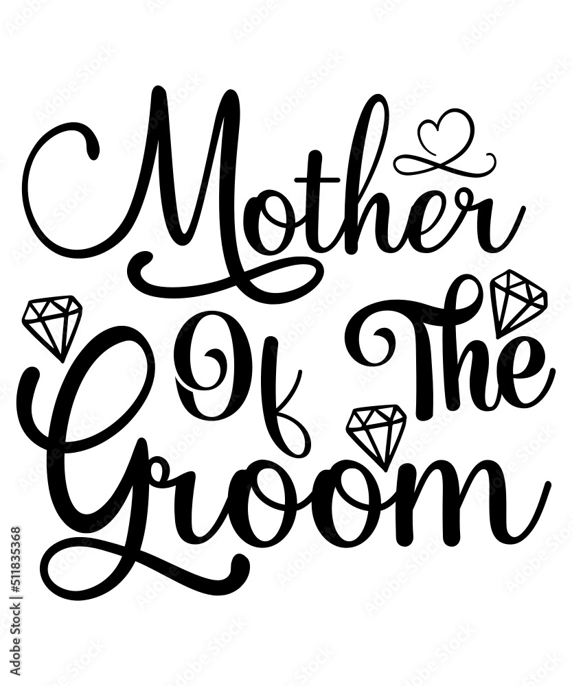 Wedding SVG Bundle, Mr and Mrs Svg, wedding svg files, Bridesmaid Svg