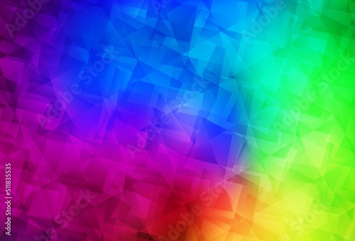 Dark Multicolor vector triangle mosaic background.