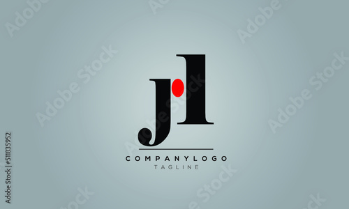 Alphabet letters Initials logo J1