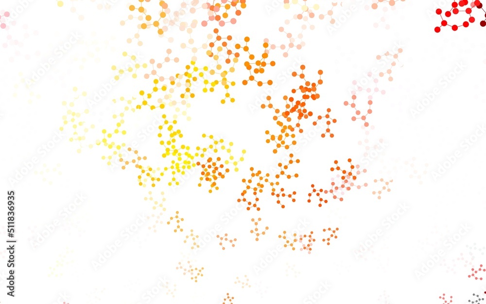 Light Orange vector backdrop with artificial intelligence data. Light Orange vector backdrop with artificial intelligence data.