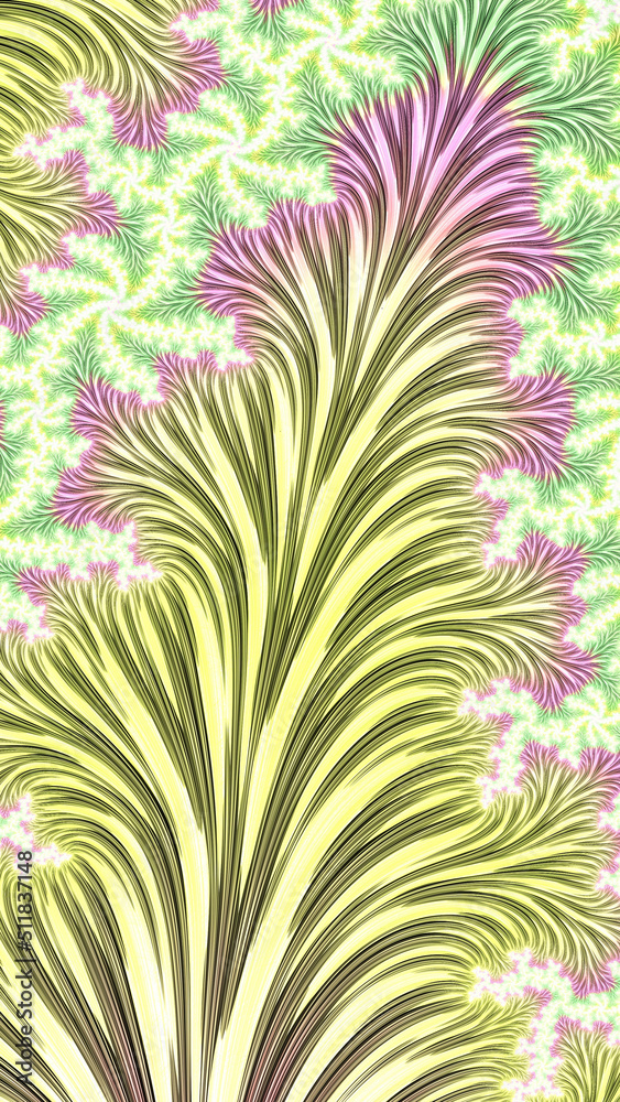 Fototapeta premium Artistic and imaginative digitally designed abstract 3D fractal background