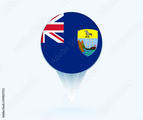 Map pointer with flag of Saint Helena. Free Download Map pointer with flag of Saint Helena. - GFXLoad