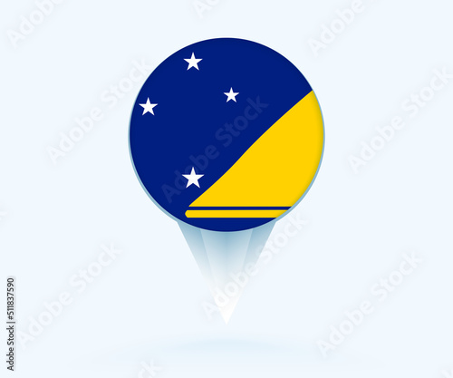 Free Download Map pointer with flag of Tokelau. - GFXLoad