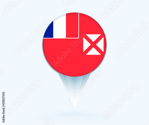 Map pointer with flag of Wallis and Futuna. Free Download Map pointer with flag of Wallis and Futuna. - GFXLoad