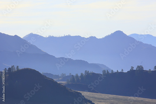 Fototapeta Naklejka Na Ścianę i Meble -  Altai mountain landscape, panorama autumn landscape background, fall nature view