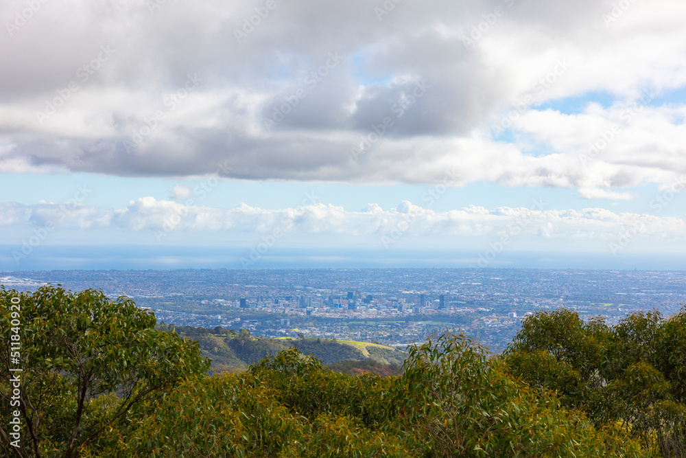 View across the city of Adelaide from Mount Loft view point, South Australia View across the city of Adelaide from Mount Loft view point, South Australia