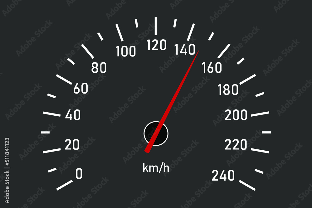 Speedometer isolated on a black background Speedometer isolated on a black background