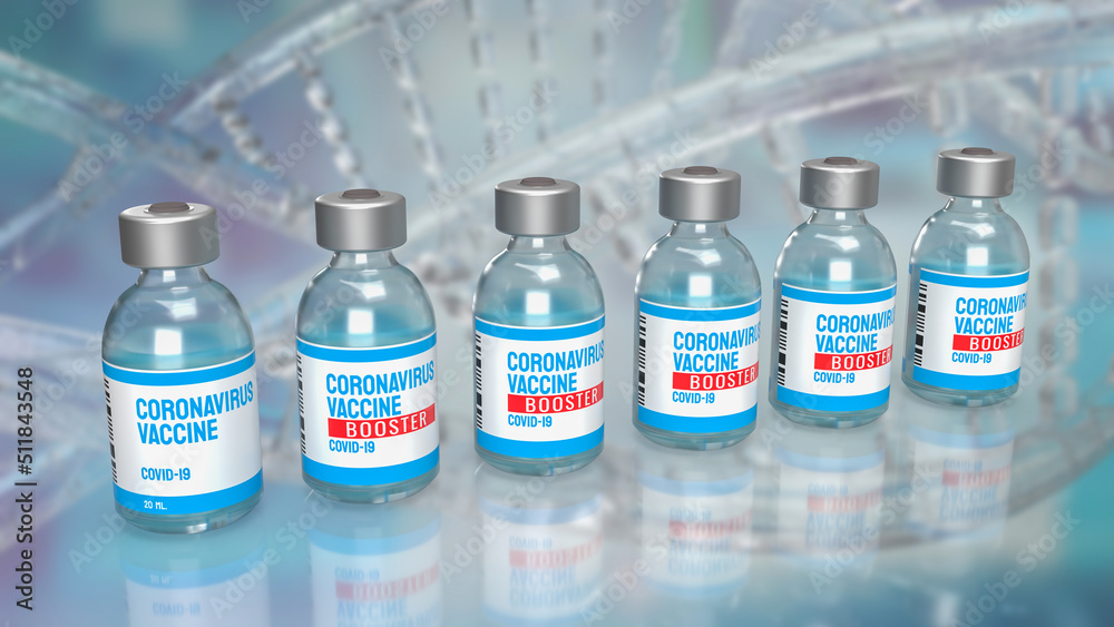 The vaccine bottles for covid19 or omicron concept 3d rendering The vaccine bottles for covid19 or omicron concept 3d rendering