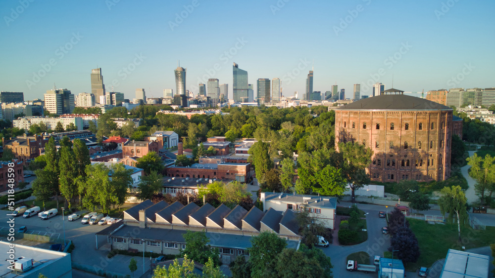 Naklejka premium Warsaw city view