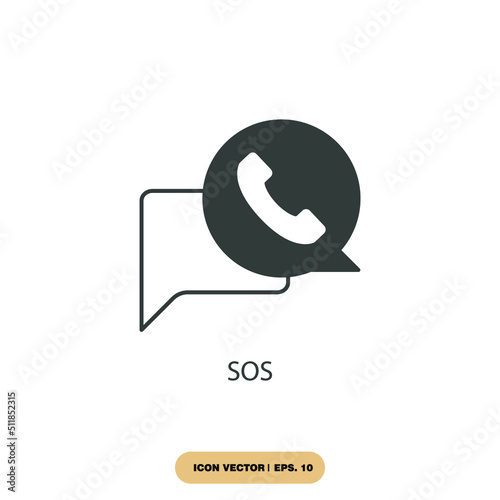 sos icons  symbol vector elements for infographic web