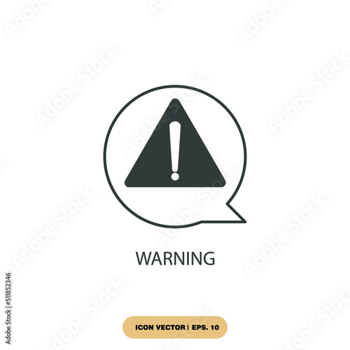 warning icons symbol vector elements for infographic web