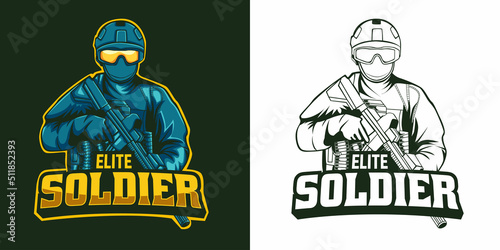 soldier esport logo, very cool for your team