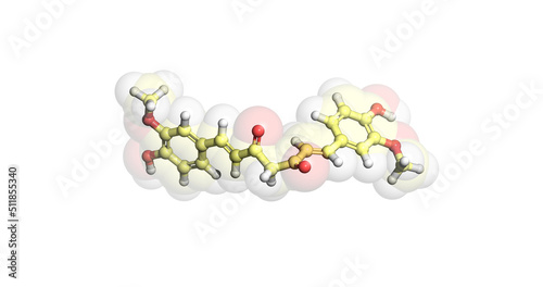 Curcumin, anticancer,antibacterial, anti-inflammatory drug, 3D molecule
 photo