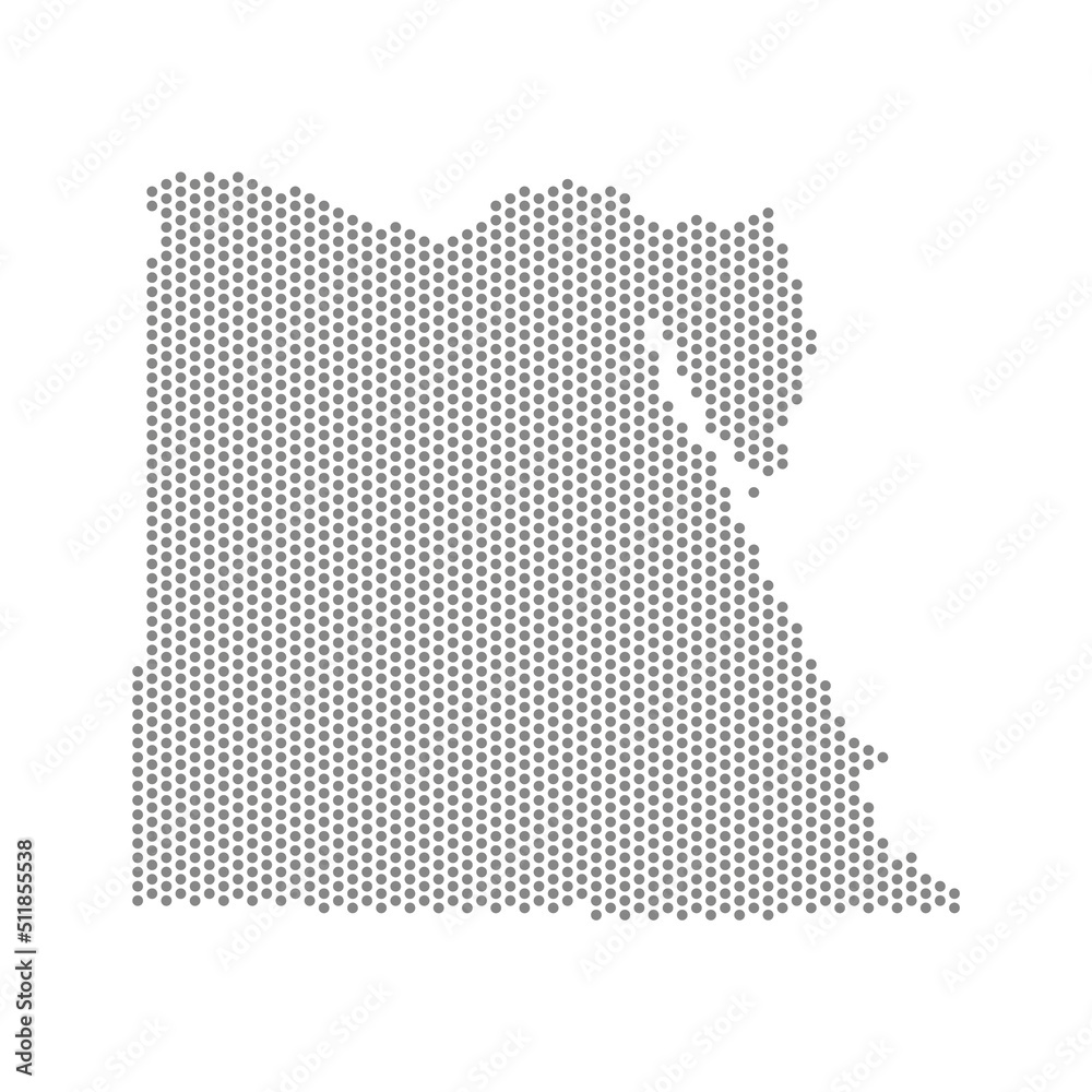 vector illustration of dotted map of Egypt Stock Vector | Adobe Stock