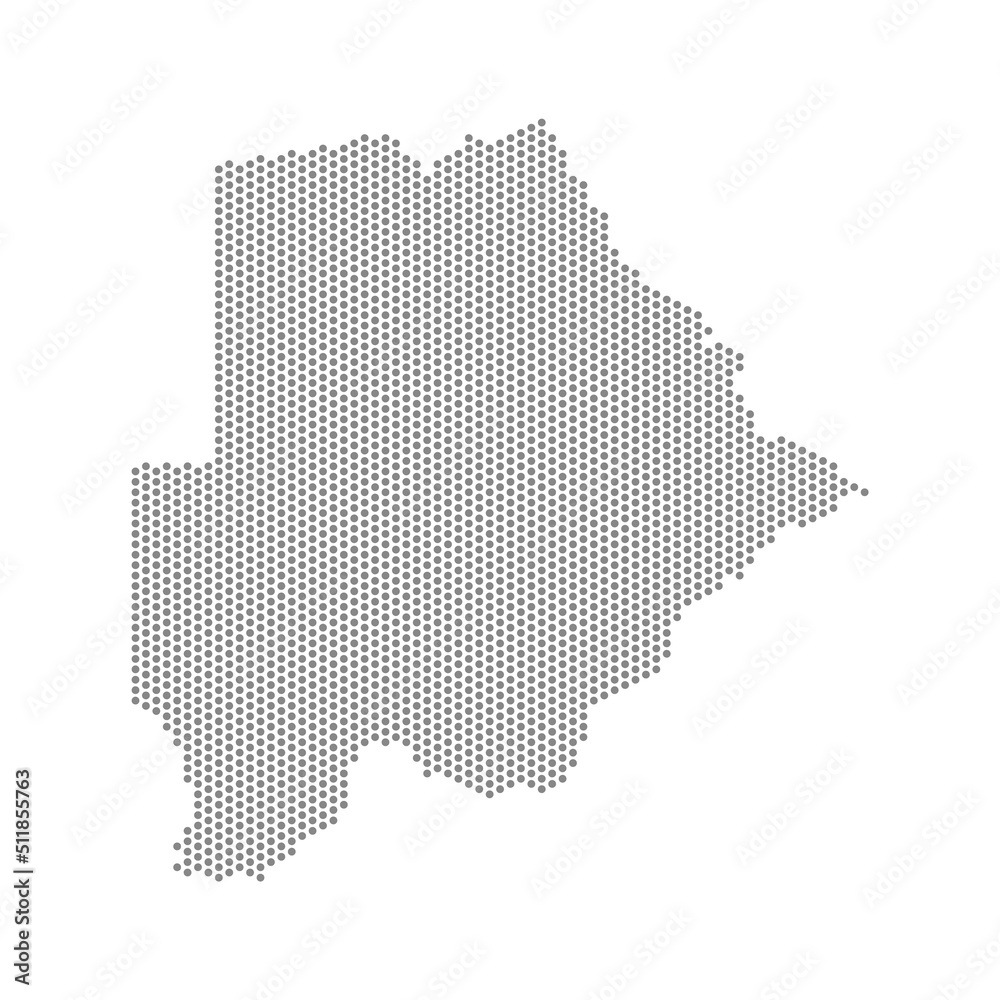 vector illustration of dotted map of Botswana vector illustration of dotted map of Botswana