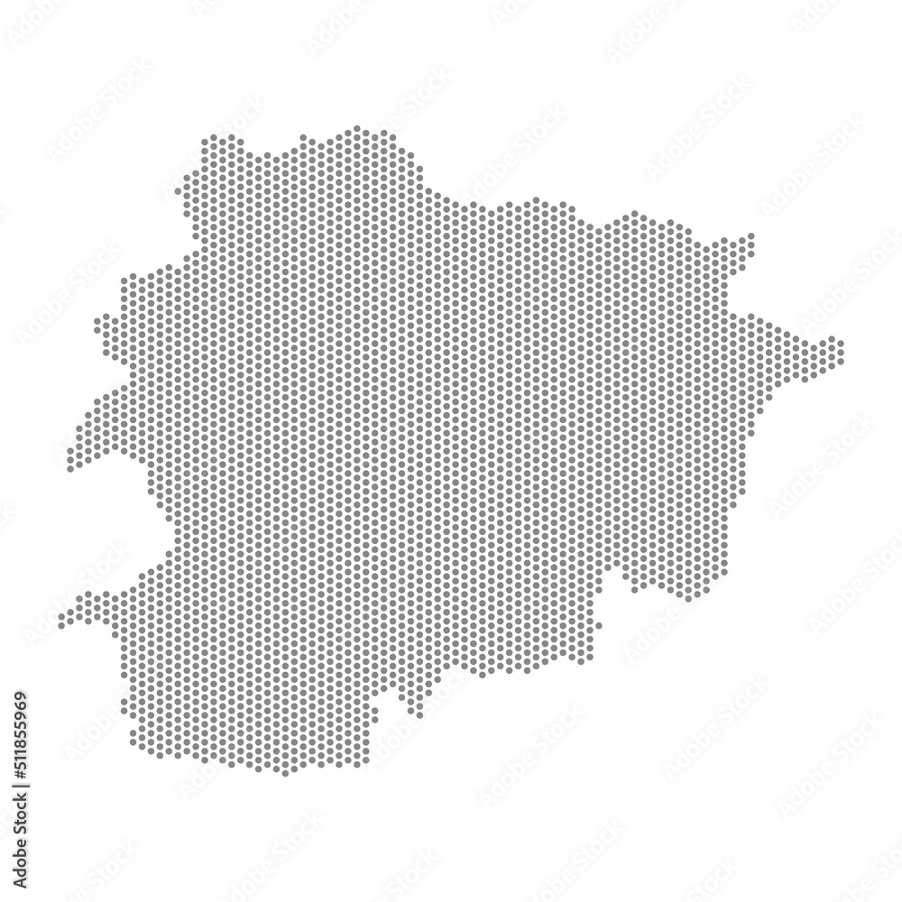 vector illustration of dotted map of Andorra