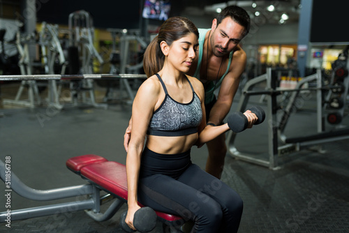 Active woman asking for help with her workout © AntonioDiaz