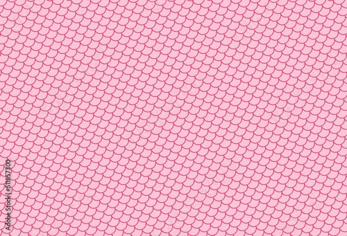 Mermaid scale on trendy pink background - illustration design