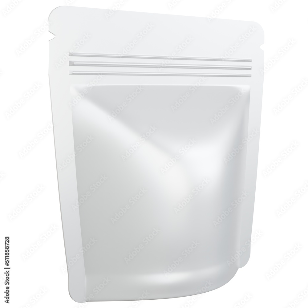 3d rendering small pouch mockup template side view 3d rendering small pouch mockup template side view