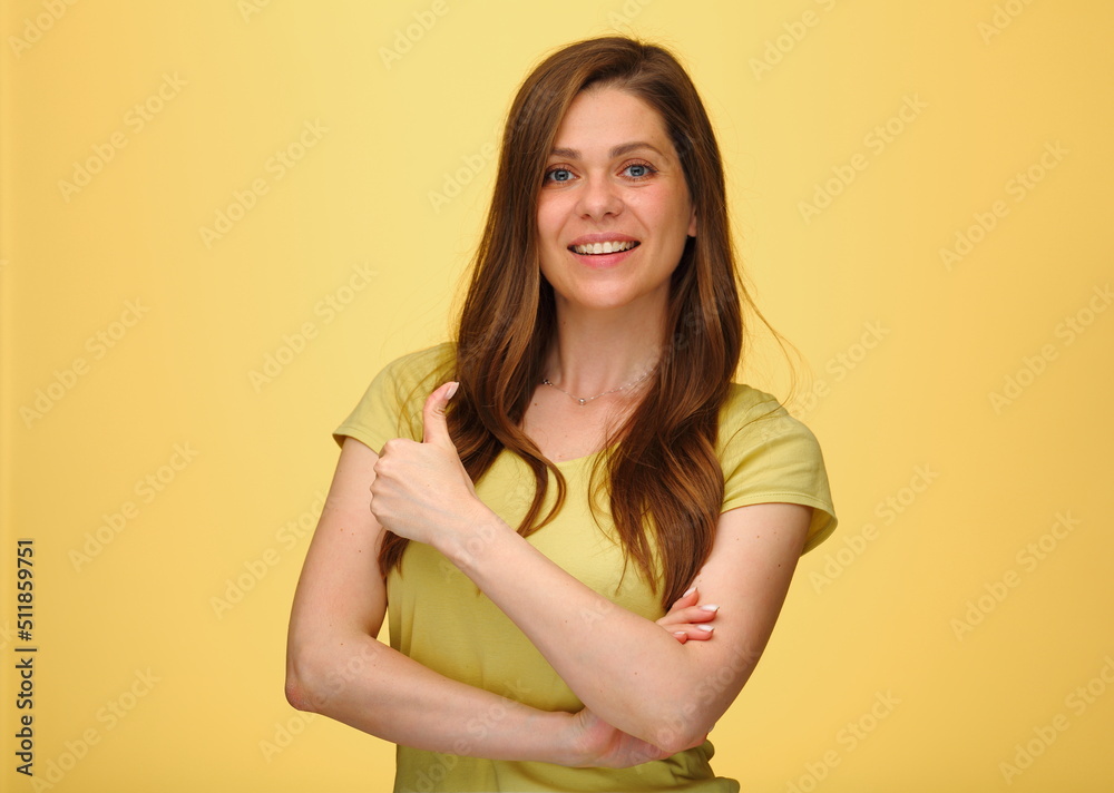 Obraz premium Smiling woman isolated portrait
