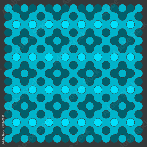 Multicolor truchet tiling connections illustration