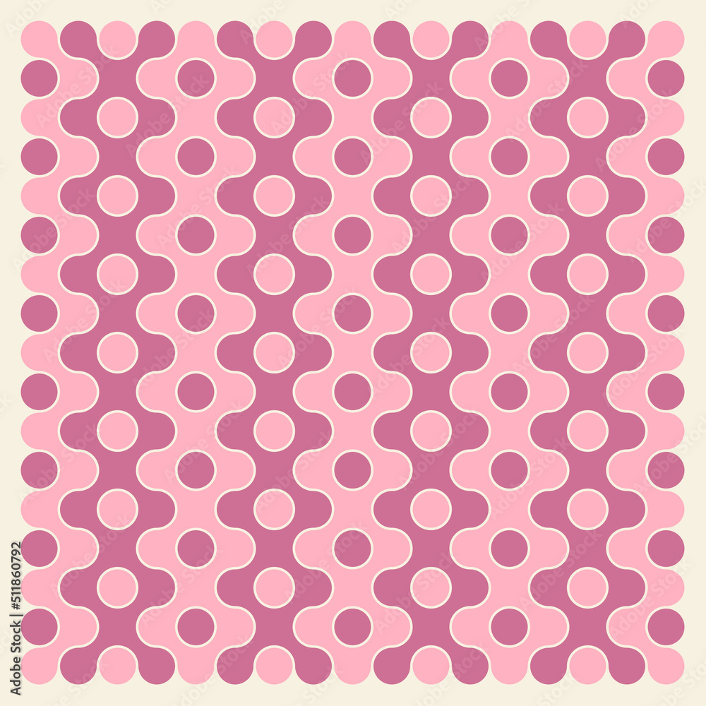 Multicolor truchet tiling connections illustration