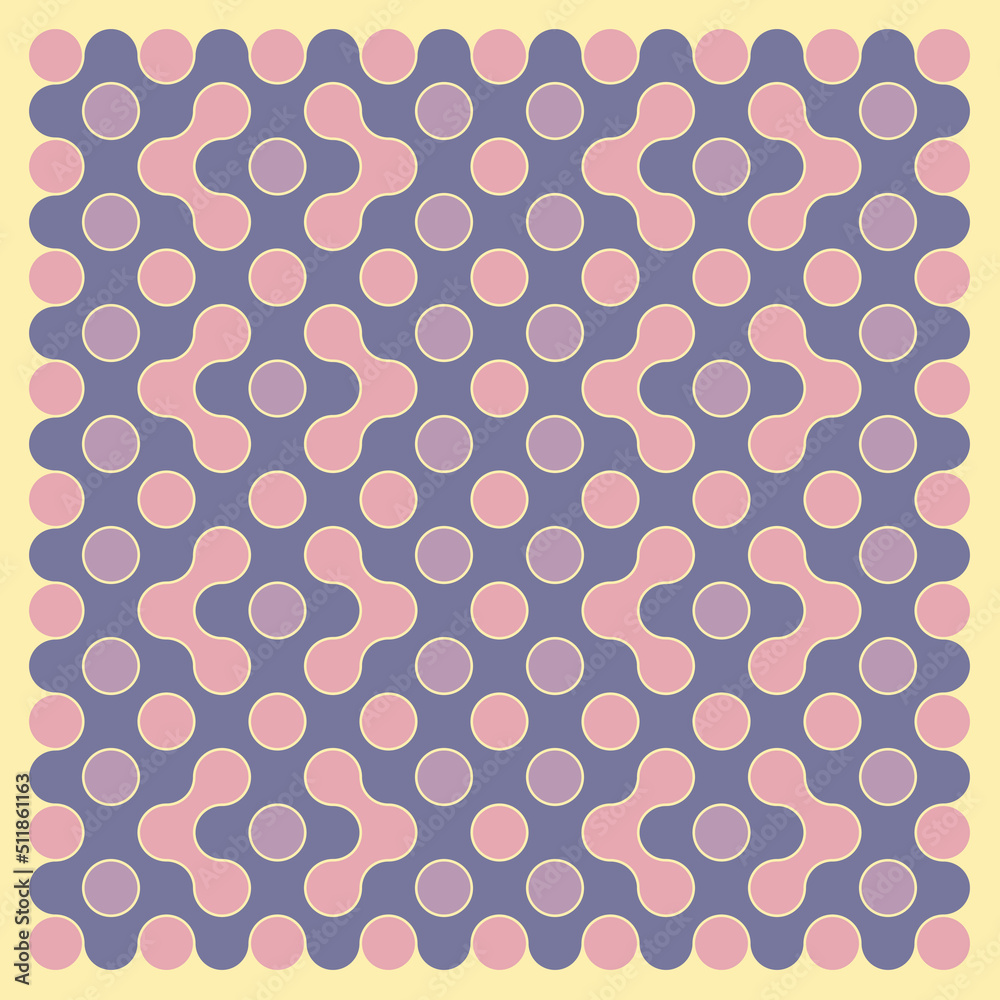 Multicolor truchet tiling connections illustration Multicolor truchet tiling connections illustration