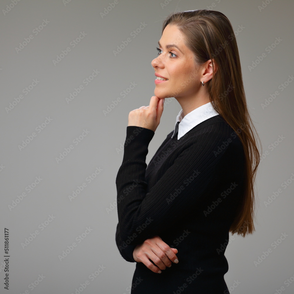 Smiling woman isolated portrait Smiling woman isolated portrait