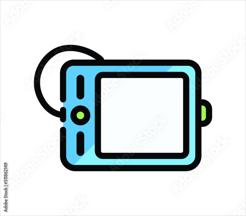 Responsive design laptop, tablet and smartphone screen flat vector icon for apps and websites, Laptop Icon in trendy flat style isolated on grey background. Computer symbol for your web site design,