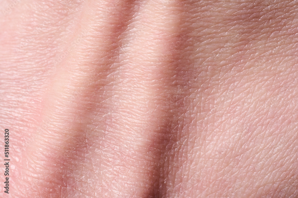 background of a pink skin texture. Healthy skin. Macro photo of skin cells.