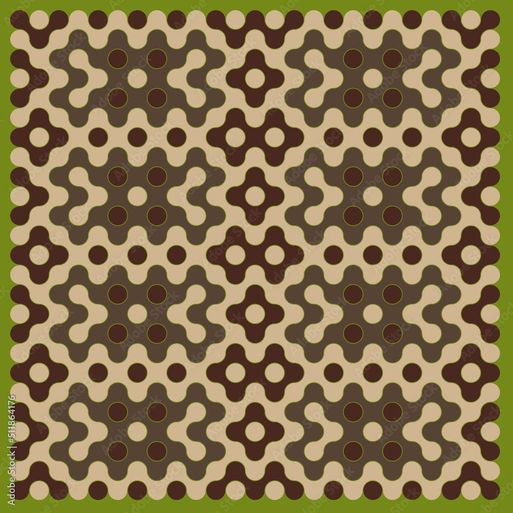 Multicolor truchet tiling connections illustration Multicolor truchet tiling connections illustration